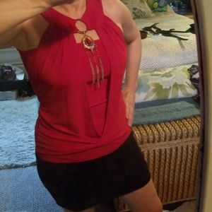Sexy Red bejeweled top